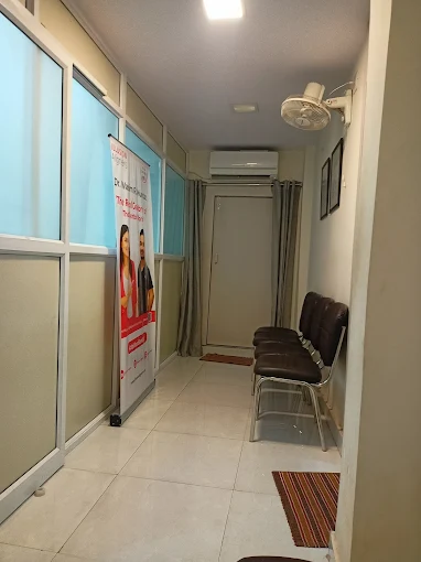 Modern and clean clinic interior waiting area